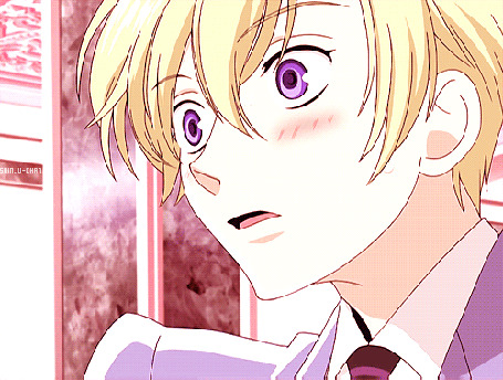 Анимация Парень с краснеющим лицом, аниме Ouran High School Host Club