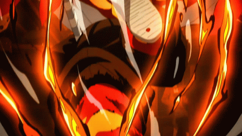 Анимация Кедзюро Рэнгоку / Kyoujurou Rengoku из аниме Клинок, рассекающий демонов: Бесконечный поезд / Kimetsu no Yaiba: Mugen Ressha-hen, гифка Кедзюро Рэнгоку / Kyoujurou Rengoku из аниме Клинок, рассекающий демонов: Бесконечный поезд / Kimetsu no Yaiba: Mugen Ressha-hen