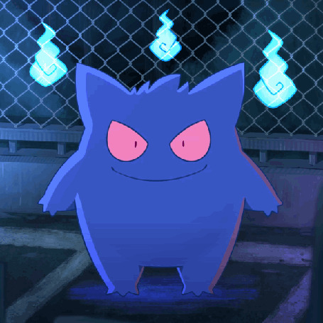 Анимация Gengar / Генгар из аниме Pokemon / Покемон