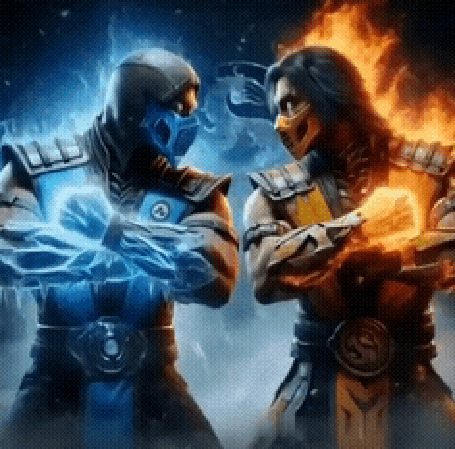 Анимация Sub-Zero против Scorpion - вселенная Mortal Kombat