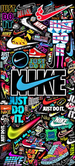 Обои на телефон Логотипы Nike на черном фоне и пикачу