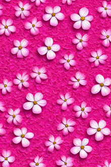 Обои на телефон Белые цветы на розовом фоне