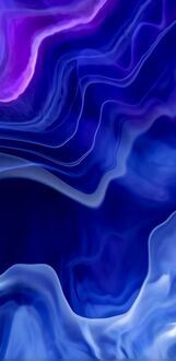 Обои на телефон Градиентные абстрактные формы синего и фиолетового цветов плавно перетекают друг в друга, создавая динамичные волнистые узоры с мягкими переходами