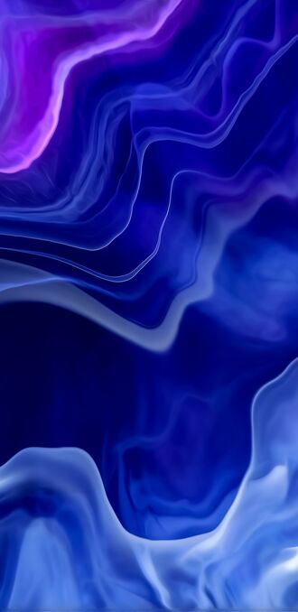 обои на телефон Градиентные абстрактные формы синего и фиолетового цветов плавно перетекают друг в друга, создавая динамичные волнистые узоры с мягкими переходами